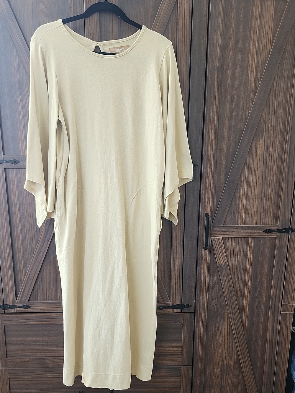 Free People Cream Maxi Dress with Dolman Sleeves